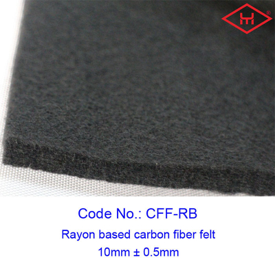 10 / 15 / 20mm Industrial Rayon Based Carbon Fiber Felt Rolls