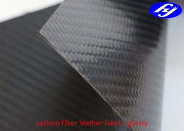 TPU Coated Twill 3K Carbon Fiber Leather Fabric For Wallets / Bags