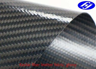 Black Kevlar Polyurethane Upholstery Fabric Coated With Glossy TPU Dual Sides