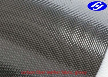 Plain Carbon Artificial Leather Fabric / Corrosion Resistance Black Carbon Fiber Fabric