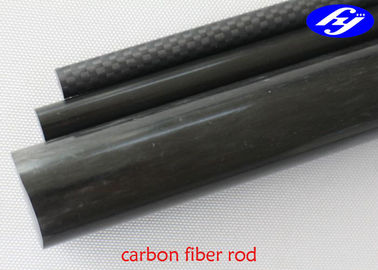 Round Rod Carbon Composite Material , Matte / Glossy Pultrusion CFRP Carbon Fiber