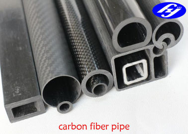 Various Shape Carbon Composite Material , Special Section Pultrusion Carbon Fiber Tube