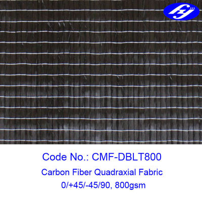 800GSM Carbon Fiber Fabric / Unidirectional Carbon Fiber With 0 / +45 / -45 / 90 Degree
