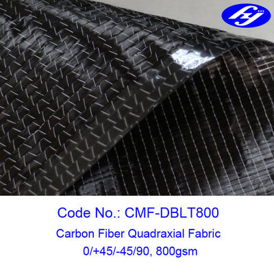 800GSM Carbon Fiber Fabric / Unidirectional Carbon Fiber With 0 / +45 / -45 / 90 Degree