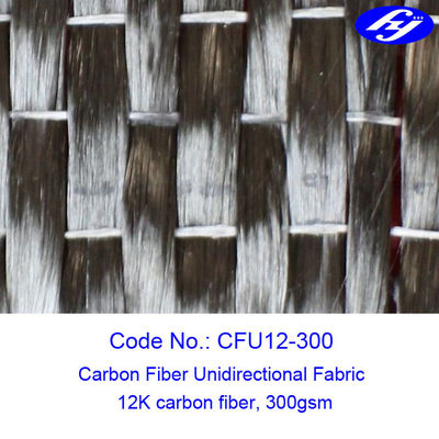 12K 300GSM Carbon Fiber Fabric / Unidirectional Carbon Fiber For Building Reinforcement