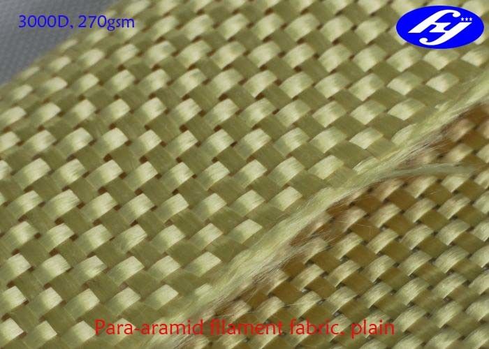 Plain Kevlar Aramid Fiber Fabric 3000D 270GSM For Structure Reinforcement