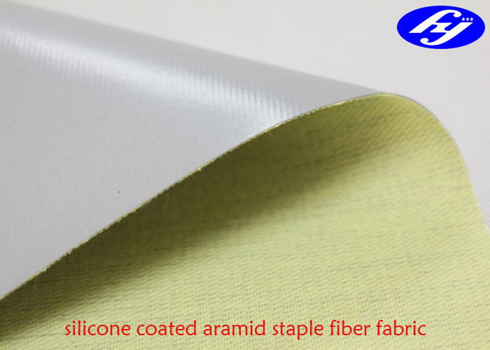 Para Aramid Staple Fiber Fabric Coated One Side Silicone For Welding Robot